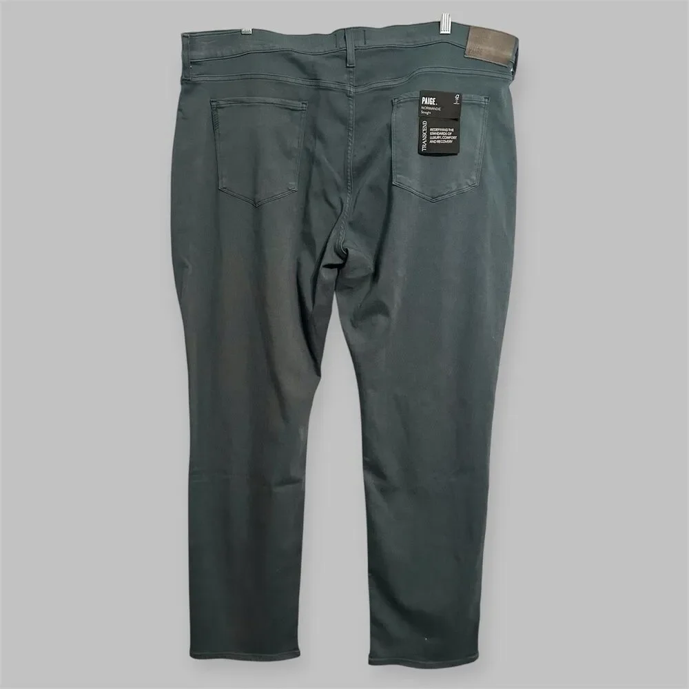 PAIGE Jeans Men’s Size 44 NORMANDIE Straight Blue Storm Sky Stretch Denim Pants - Picture 4 of 15